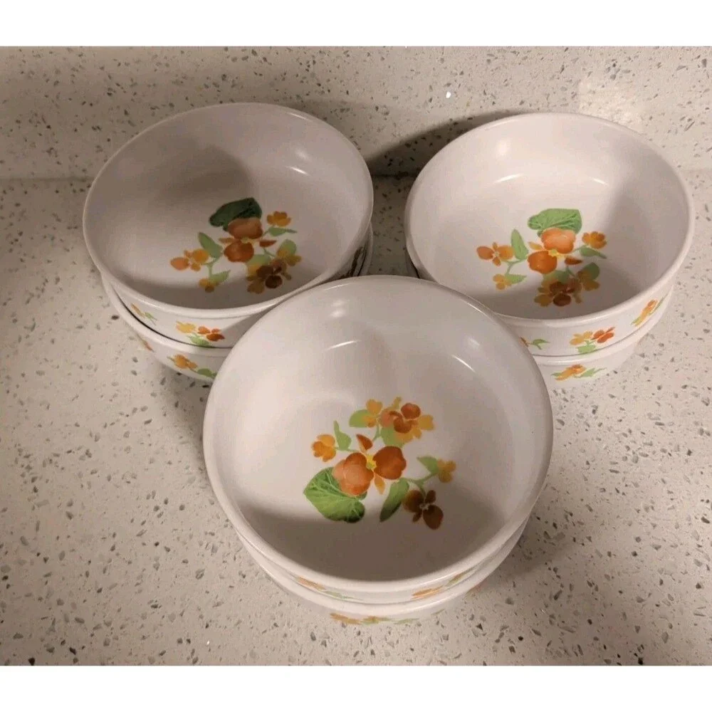 Noritake Progression Happy Days Bright Floral Set of 6 Cereal Bowls 5 1/2